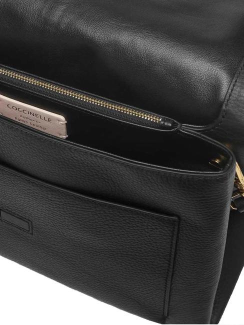 DORIAN Shoulder bag, in hammered leather Black - Women&rsquo;s Bags