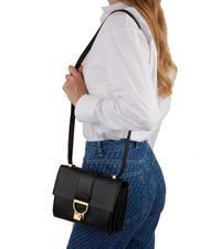 COCCINELLE ARLETTIS Hammered leather handbag Black - Women’s Bags - 4