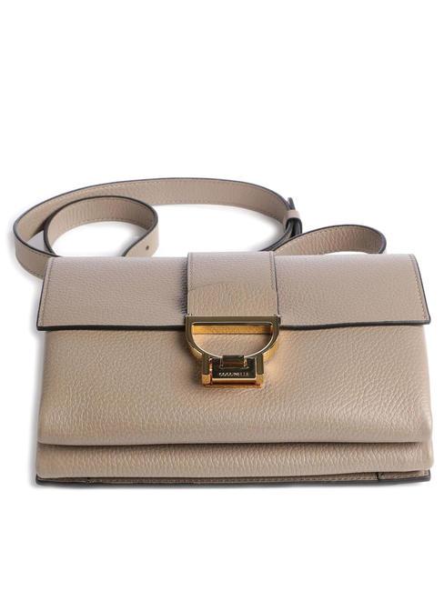 ARLETTIS Hammered leather handbag warm taupe - Women’s Bags