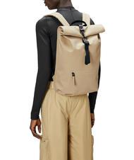 RAINS ROLLTOP RUCKSACK Large waterproof backpack sand - Backpacks & School and Leisure - 3