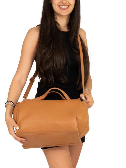 FRESIA Handbag, with shoulder strap, in leather natural - Women’s Bags