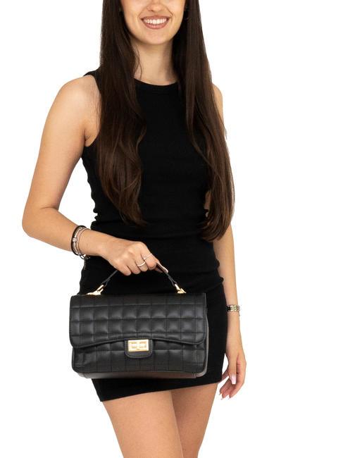 PEONIA  Handbag, with shoulder strap, in leather neros28 - Women’s Bags