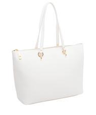 LESAC VIOLA  Leather shopping bag optical white - Women’s Bags - 2