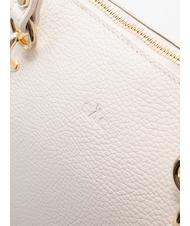 LESAC VIOLA  Leather shopping bag optical white - Women’s Bags - 5