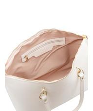LESAC VIOLA  Leather shopping bag optical white - Women’s Bags - 6