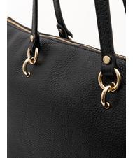 LESAC VIOLA  Leather shopping bag black - Women’s Bags - 5