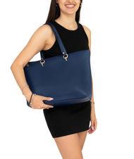 LESAC VIOLA  Leather shopping bag jeans - Women’s Bags - 4