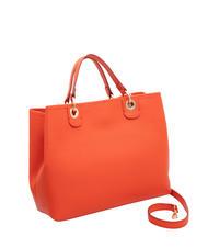 LESAC LAURA Leather double shoulder bag and pouch coral - Women’s Bags - 3