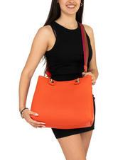 LESAC LAURA Leather double shoulder bag and pouch coral - Women’s Bags - 5