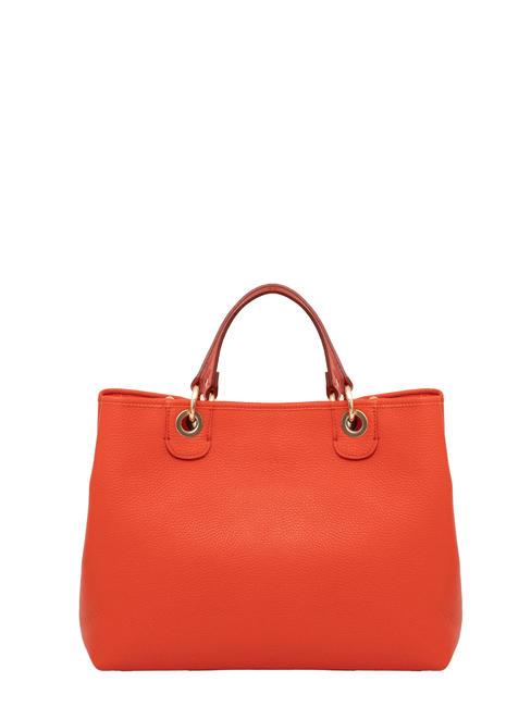 LAURA Leather double shoulder bag and pouch coral - Women’s Bags