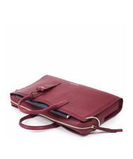 PIQUADRO CAMPIONARIO - GEA  15.6" leather laptop briefcase bordeaux - Work Briefcases - 3
