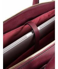 PIQUADRO CAMPIONARIO - GEA  15.6" leather laptop briefcase bordeaux - Work Briefcases - 5