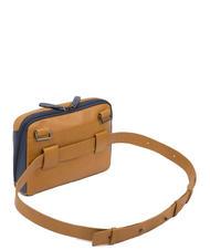 PIQUADRO CAMPIONARIO - HAKONE Mini leather shoulder strap Leather / Blue - Hip pouches - 2