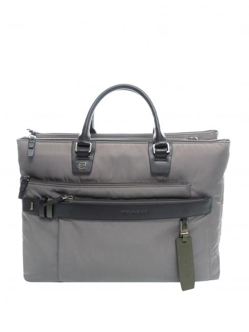CAMPIONARIO - HEXAGON  15.6 "laptop briefcase, with shoulder strap GREY - Work Briefcases