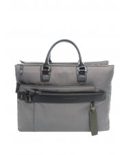 PIQUADRO CAMPIONARIO - HEXAGON  15.6 "laptop briefcase, with shoulder strap GREY - Work Briefcases - 2