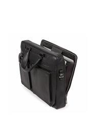 PIQUADRO CAMPIONARIO - TALLIN  14" PC briefcase, in leather Black - Work Briefcases - 3