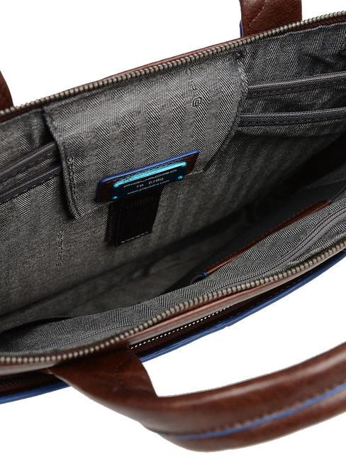 CAMPIONARIO - BLUE SQUARE SPECIAL 15.6 "laptop briefcase, in leather MORO - Work Briefcases
