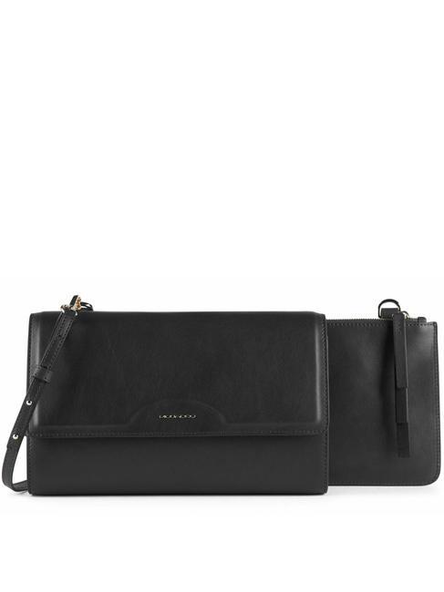 CAMPIONARIO - GEA  Leather clutch bag Black - Women&rsquo;s Bags