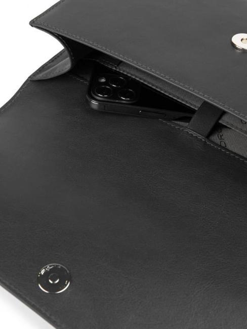 CAMPIONARIO - GEA  Leather clutch bag Black - Women&rsquo;s Bags