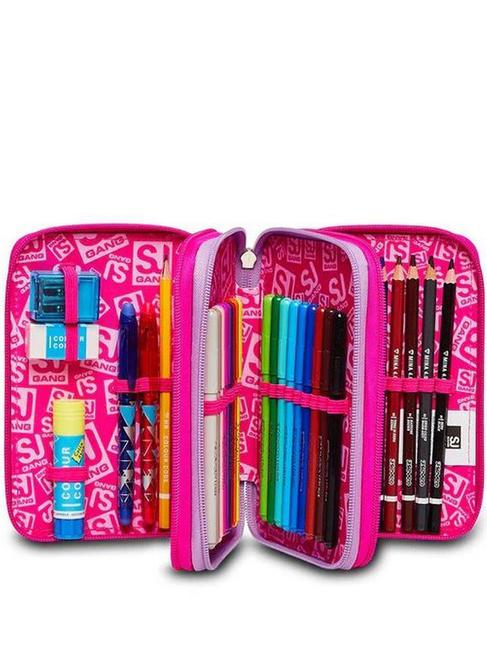 HEART LOLLY Pencil case with complete school kit chiffon - Cases and Accessories