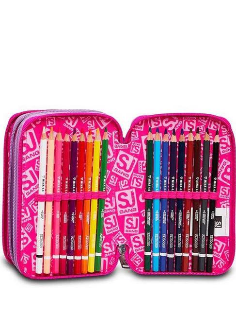 HEART LOLLY Pencil case with complete school kit chiffon - Cases and Accessories