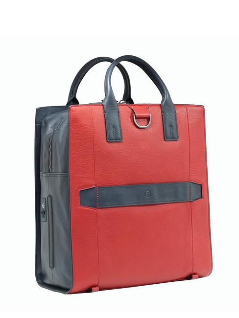 CAMPIONARIO - PRISMA Leather backpack briefcase, 15 "pc holder blue - Work Briefcases