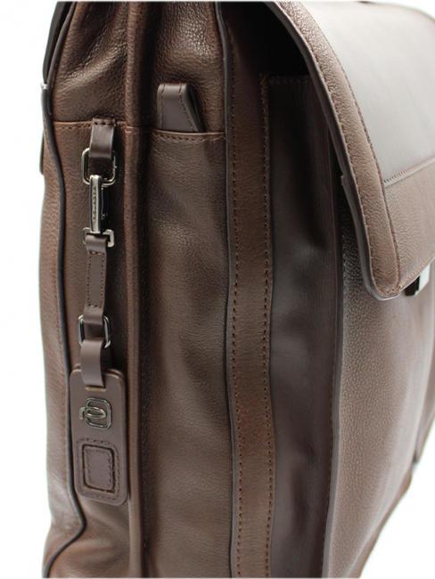 CAMPIONARIO - WOSTOK 15.6" leather laptop briefcase MORO - Work Briefcases
