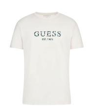 GUESS SS CN IRIDESCENT Stretch cotton T-shirt purwhite - T-shirt - 4