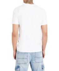 GUESS SS CN IRIDESCENT Stretch cotton T-shirt purwhite - T-shirt - 2