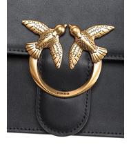 PINKO CLASSIC LOVE BAG One simply bag black-antique gold - Women’s Bags - 4