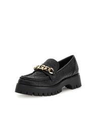 GUESS ALMOSTY 4G logo chain moccasin BLACK - Women&rsquo;s shoes - 3