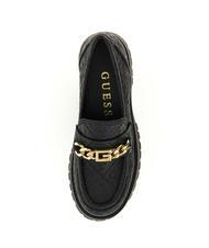 GUESS ALMOSTY 4G logo chain moccasin BLACK - Women&rsquo;s shoes - 4