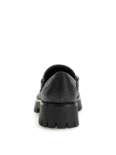 ALMOSTY 4G logo chain moccasin BLACK - Women&rsquo;s shoes