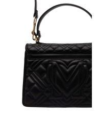 LOVE MOSCHINO QUILTED Briefcase bag with shoulder strap Black - Women’s Bags - 3
