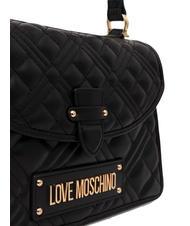 LOVE MOSCHINO QUILTED Briefcase bag with shoulder strap Black - Women’s Bags - 4