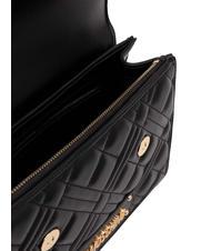 LOVE MOSCHINO QUILTED Briefcase bag with shoulder strap Black - Women’s Bags - 5