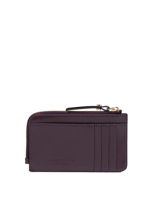 CALF Flat leather wallet plum - Women’s Wallets