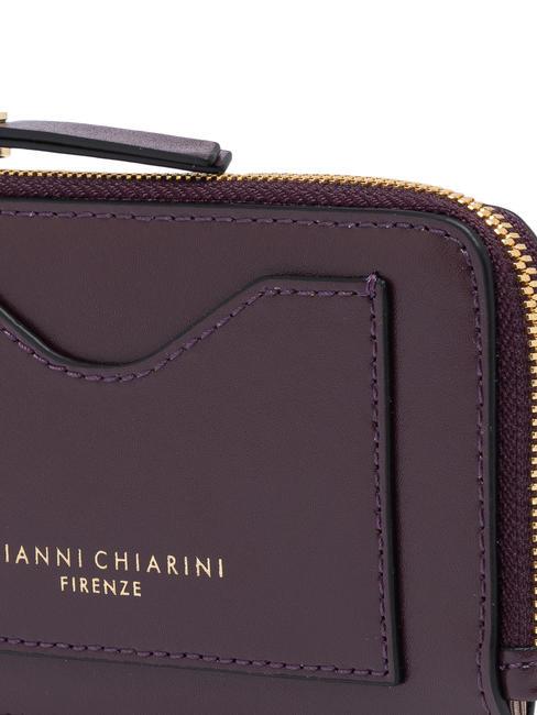 CALF Flat leather wallet plum - Women’s Wallets