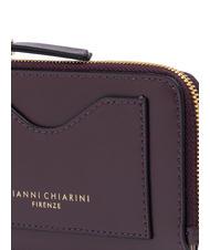 GIANNI CHIARINI CALF Flat leather wallet plum - Women’s Wallets - 4