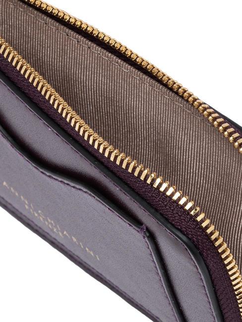 CALF Flat leather wallet plum - Women’s Wallets