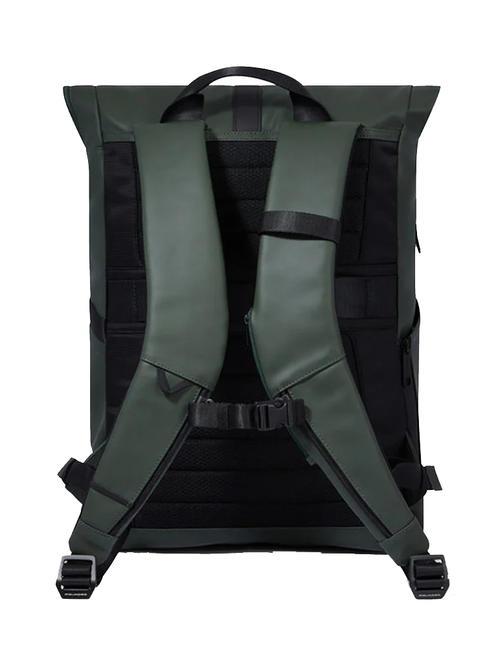 CORNER SPECIALE GOMMATO Roll-top backpack for 15.6" laptop GREEN - Laptop backpacks