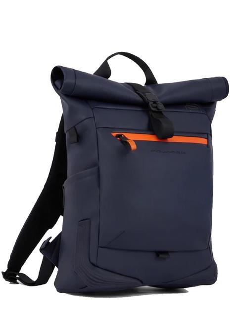 CORNER SPECIALE GOMMATO Roll-top backpack for 15.6" laptop blue - Laptop backpacks