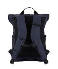 PIQUADRO CORNER SPECIALE GOMMATO Roll-top backpack for 15.6" laptop blue - Laptop backpacks - 3