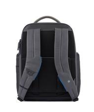 PIQUADRO backpack URBAN FAST-CHECK, PC holder 15,6 ", in leather black grigiongr - Laptop backpacks - 3