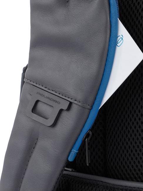 backpack URBAN FAST-CHECK, PC holder 15,6 ", in leather black grigiongr - Laptop backpacks