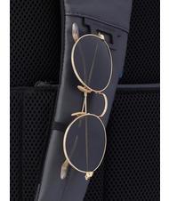 PIQUADRO backpack URBAN FAST-CHECK, PC holder 15,6 ", in leather black grigiongr - Laptop backpacks - 7