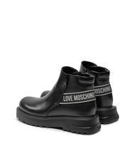 LOVE MOSCHINO SQUARE 40 Leather Beatles ankle boots Black - Women’s shoes - 3