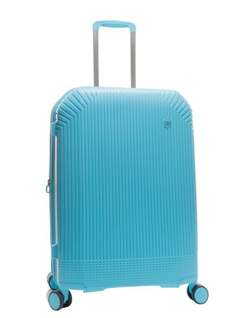 LIGHT POP 1 Medium expandable trolley water blue - Rigid Trolley Cases