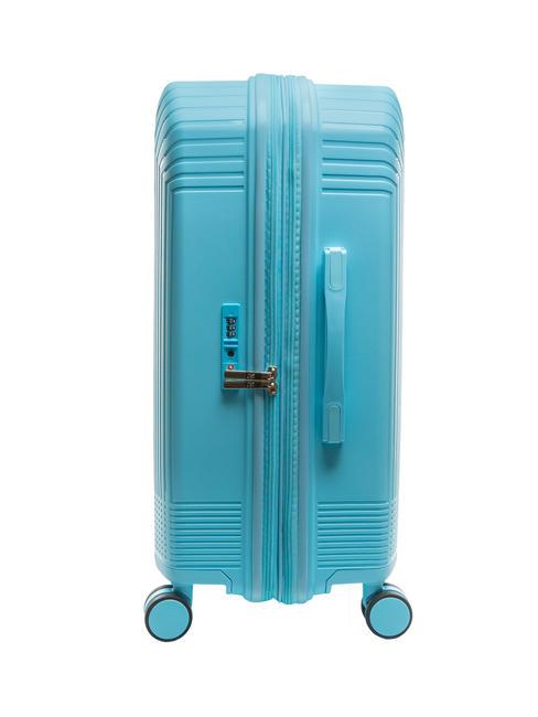 LIGHT POP 1 Medium expandable trolley water blue - Rigid Trolley Cases