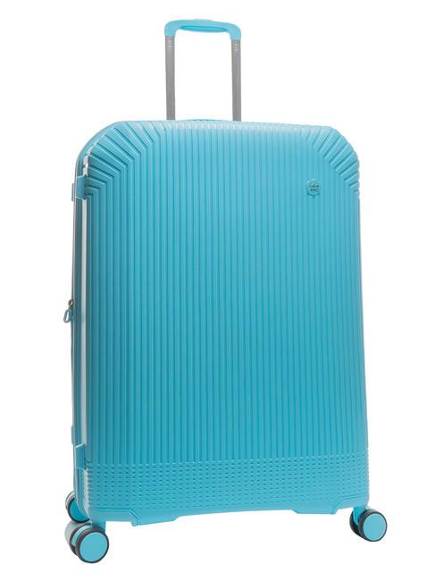 LIGHT POP 1 Large expandable trolley water blue - Rigid Trolley Cases